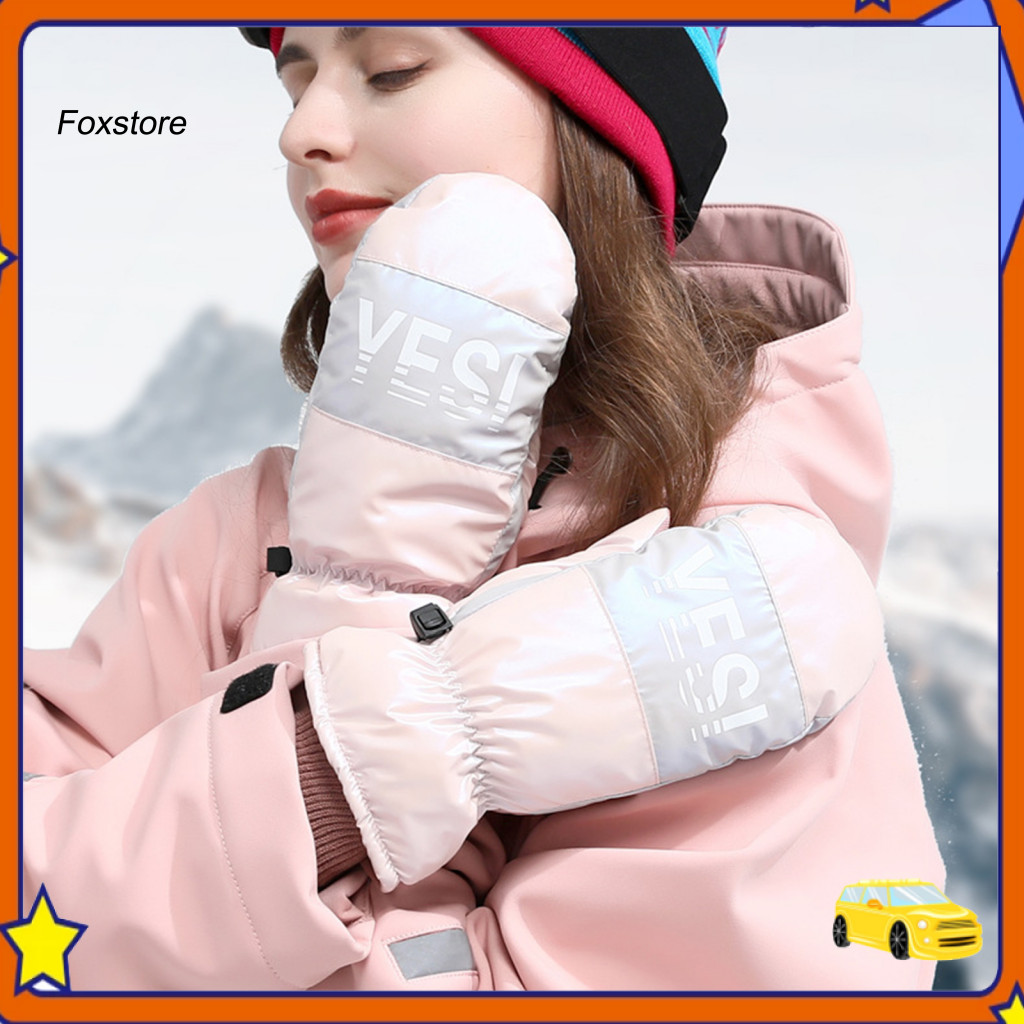 [Fx] ถุงมือ แบบหนา ระบายอากาศ สวมใส่ง่าย เหมาะกับการเล่นสกี ตกปลา สําหรับผู้หญิง 1 คู่