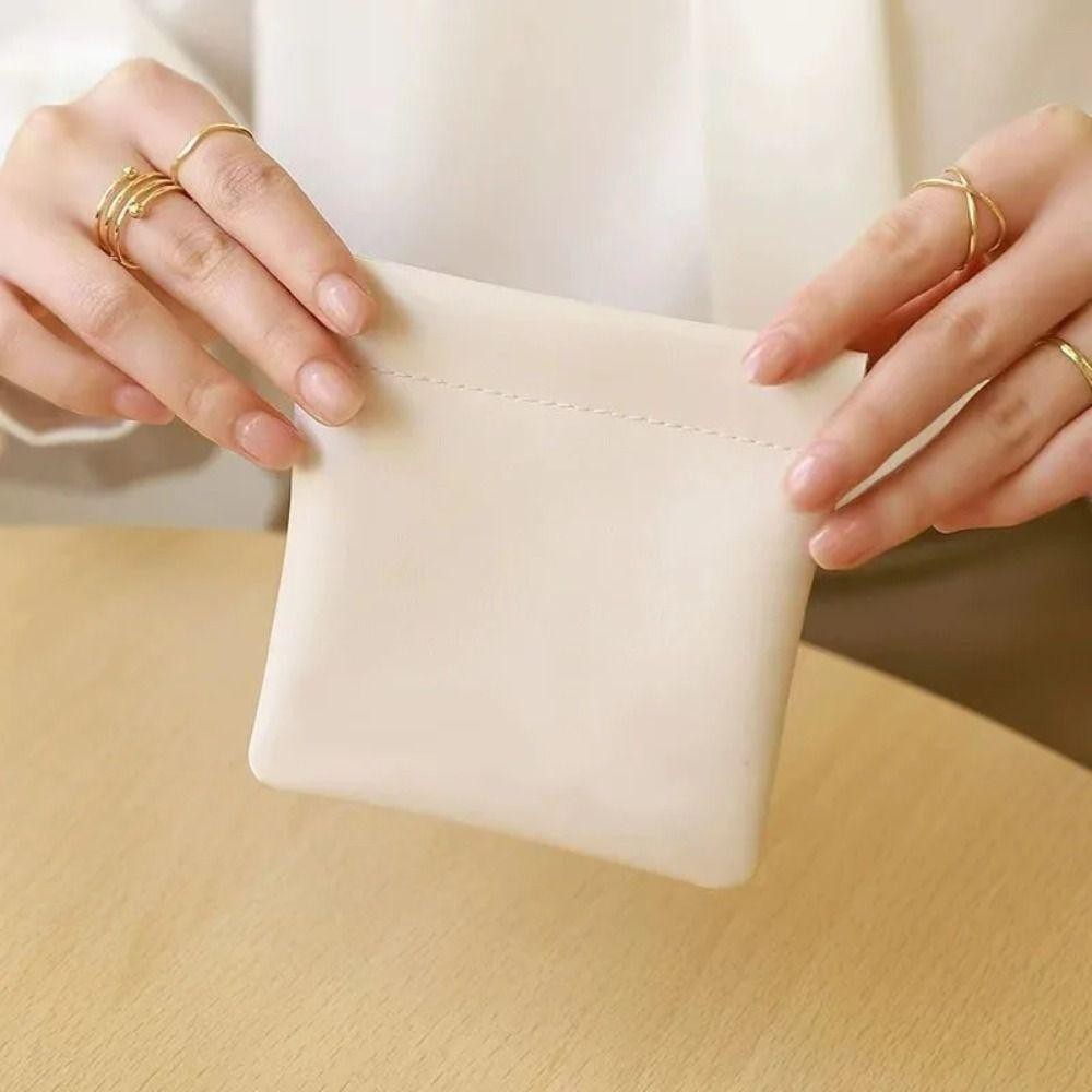 LBOR กระเป๋าจัดระเบียบเครื่องสําอาง, กระเป๋าแต่งหน้าลิปสติก PU แบบพกพา, กระเป๋าเดินทางแฟชั่น Simple Mini Key กระเป๋าใบเล็กสําหรับผู้หญิงหญิง - รูปที่ 4