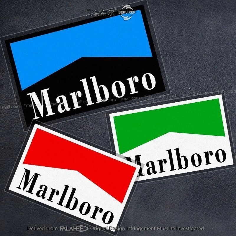 Marlboro สติกเกอร์บุหรี่ JDM ลายดอกไม้ สไตล์ฮ่องกง สําหรับตกแต่งรถยนต์ รถจักรยานยนต์