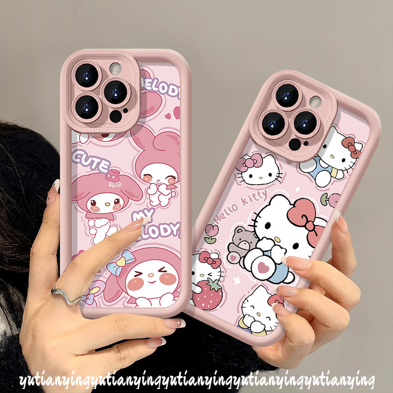 เคสโทรศัพท์มือถือ ลายการ์ตูนคิตตี้ มายเมโลดี้ สีชมพู สําหรับ Vivo Y27 Y27s Y22 Y17s Y22s Y16 Y20 Y12 Y35 Y21s Y31 V25E V29 Y36 Y15 Y51 Y12i V27 Y20i Y17 Y91 Y11 Y21 Y12s Y33s Y91C Y30 Y02 V25