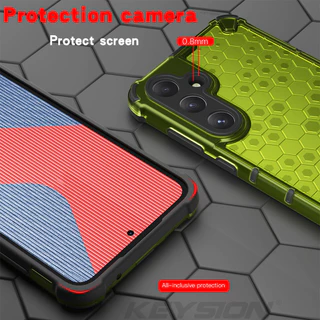 Keysion เคสโทรศัพท์มือถือ ซิลิโคน PC ใส กันกระแทก ลายรังผึ้ง สําหรับ Samsung A55 5G A35 A25 A15 A05 Galaxy A05S