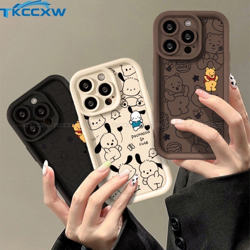 เคสโทรศัพท์มือถือแบบนิ่ม กันกระแทก ลายหมี Pochacco Winnie สําหรับ Realme 2 Pro Note 50 GT3 GT Neo 5 SE GT Master Edition Q3 Pro Carnival Narzo 50 50A 50i Prime