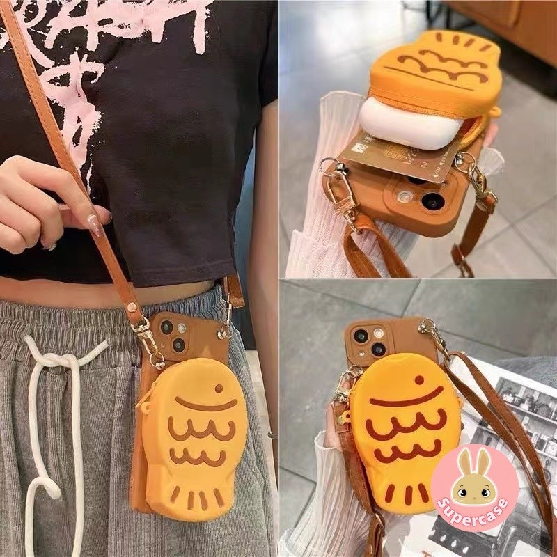 เคสโทรศัพท์มือถือ ซิลิโคน พร้อมกระเป๋าสตางค์ และสายคล้อง สําหรับ Samsung Galaxy A54 A34 A24 A25 A05 A05S A35 A55 M34 5G M33 M23 A04 A04E F13 M13 4G