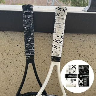 TOPBEAUTY ไม้แบดมินตัน Overgrips, สีดําสีขาวพิมพ์เทนนิส Racquet Sweatband, Breathable Matte Sport Supplies เทนนิส Paddle Non-Slip Grip เทป