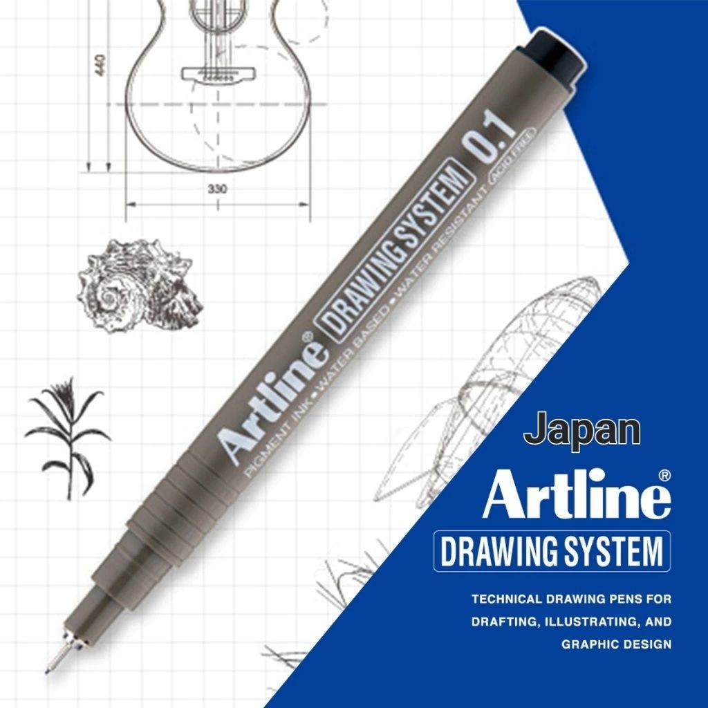 ARTLINE DRAWING SYSTEM Technical Pen Brush / 0.03mm - 0.8mm กว้าง