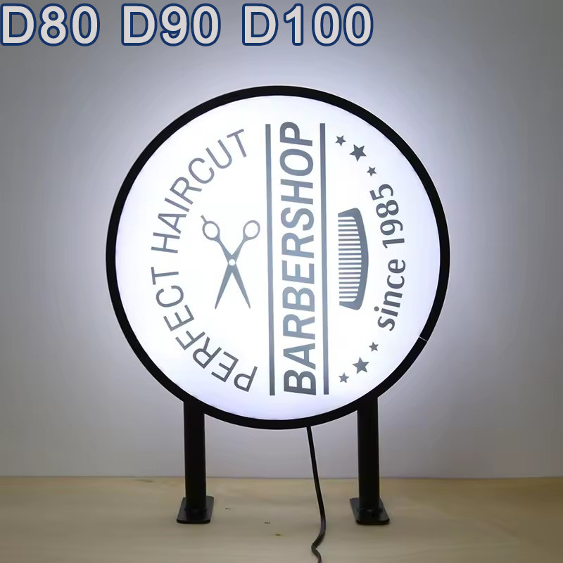 ป้ายกล่องไฟ ตู้ไฟวงกลม ป้าย2หน้า แบบเรียบ ติดเต็ม ป้ายหน้าร้าน  ป้ายกล่องไฟโฆษณาหน้าร้าน อะคริลิค