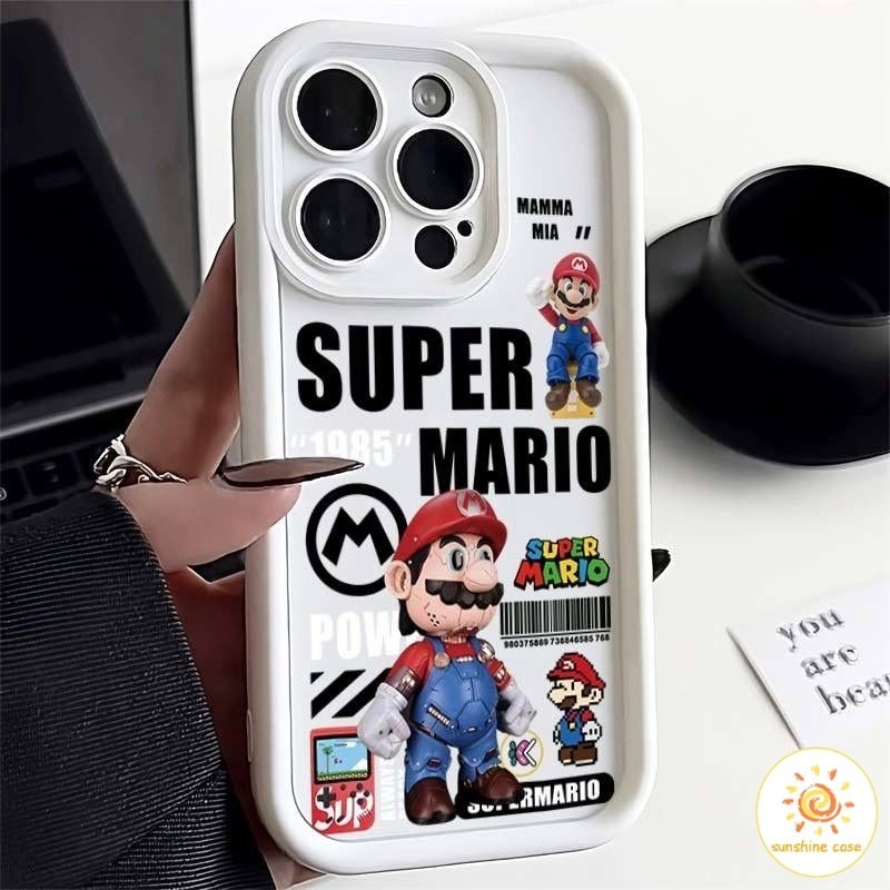 เคสโทรศัพท์มือถือ กันตกสี่มุม ลายหุ่นยนต์มาริโอ้ สําหรับ