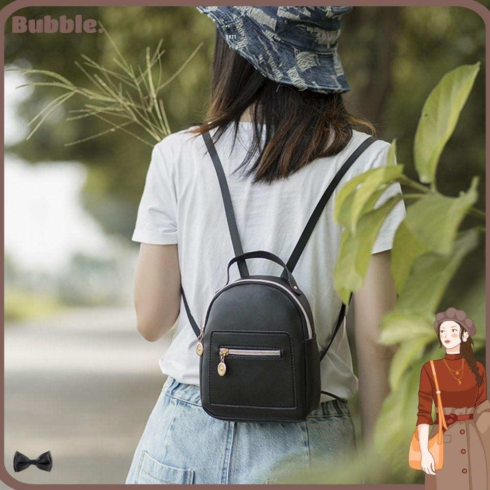 Bubble กระเป๋าเป้สะพายหลัง หนัง PU ขนาดเล็ก สไตล์นักธุรกิจ สําหรับเด็กผู้หญิง