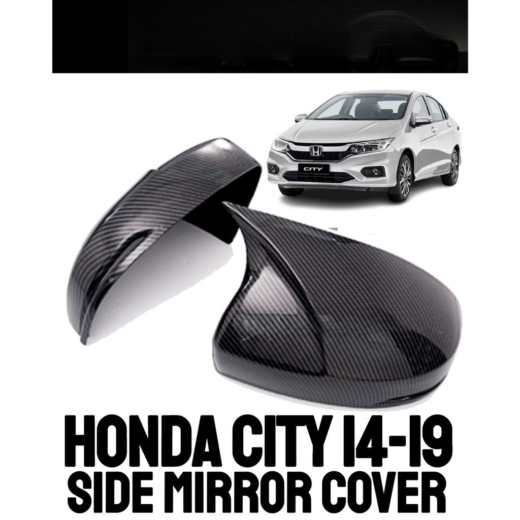 ฝาครอบกระจกมองข้าง คาร์บอนไฟเบอร์ สําหรับ Honda City GM6 FL 2014-2020 1 ชุด 2 ชิ้น