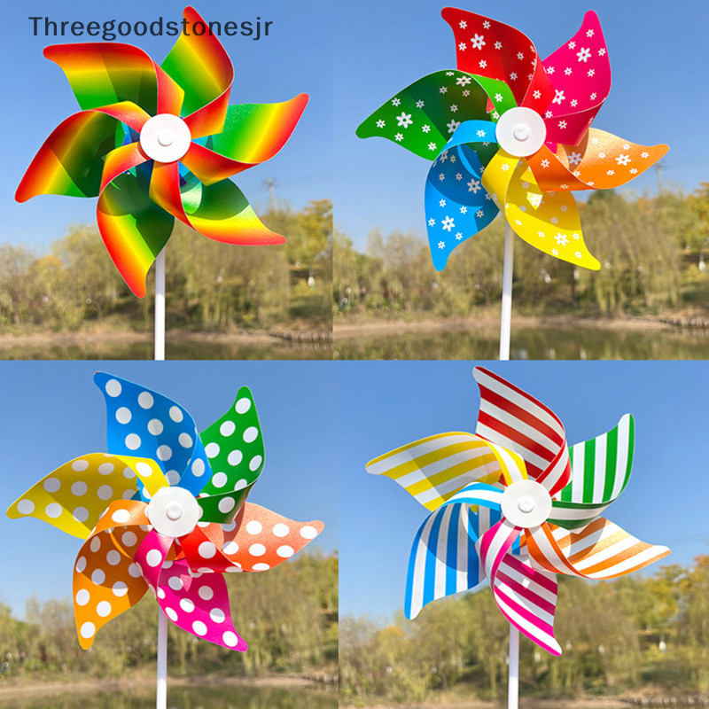 Tgst กังหันลมพลาสติก ขนาดเล็ก 22 ซม. สีพื้น สําหรับตกแต่งกลางแจ้ง