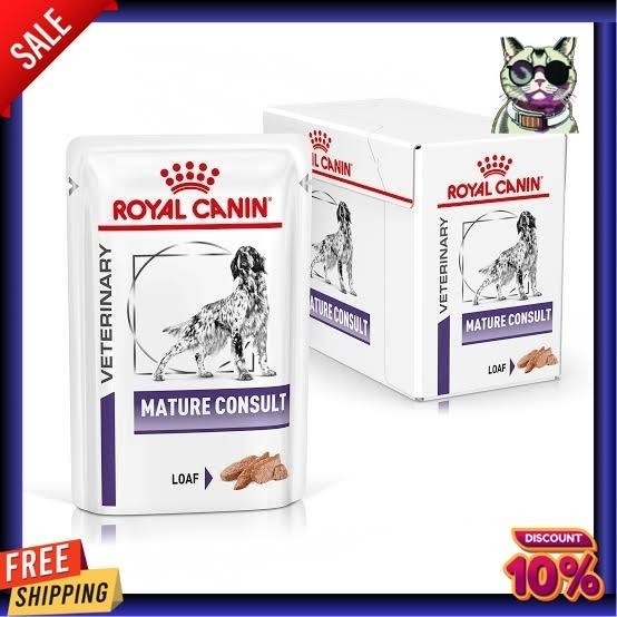 Royal Canin Vet Mature Consult  Medium 85G. อาหารสุนัข สูงอายุ สุนัขแก่ ขนาดกลาง [12ซอง]