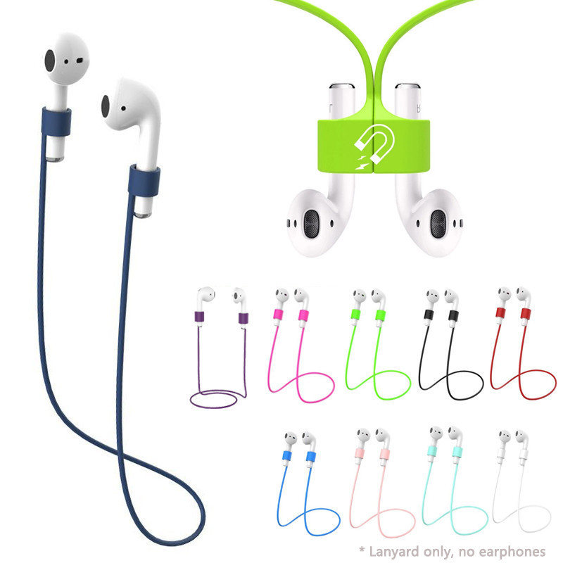 ซิลิโคนอ่อนนุ่มป้องกันการสูญหายหูฟังเชือกแม่เหล็กสําหรับ Apple Airpods 2 1 3 Air Pods Pro หูฟังไร้สายบลูทูธหูฟังเอียร์บัด