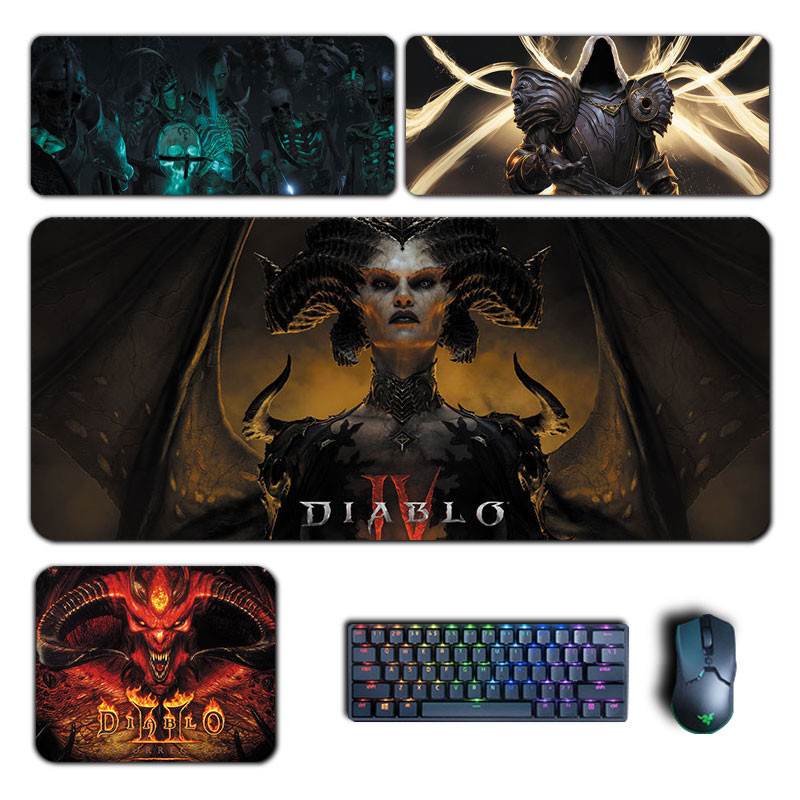 แผ่นรองเมาส์ คีย์บอร์ด ขนาดใหญ่ อุปกรณ์เสริม สําหรับเล่นเกม Diablo 4 IV Lilith Inarius Necromancer XXL