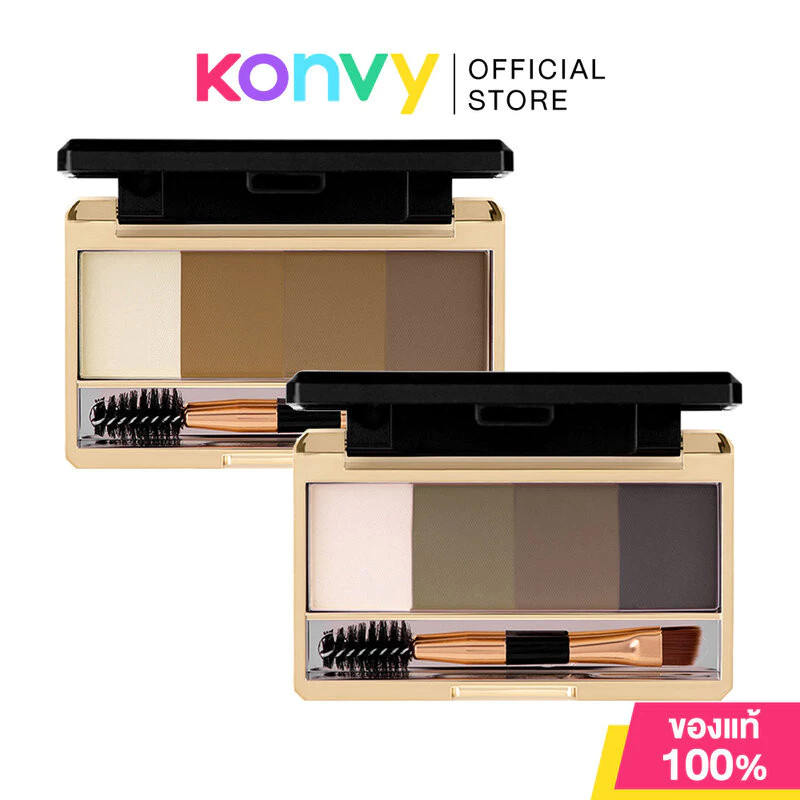 Browit Multiverse Eyebrow Palette 4g [1g x 4 Colors] บราวอิท พาเลทเขียนคิ้วชนิดฝุ่น แบบ 4in1 มีไฮไลท์ 1 สี และสีคิ้ว...