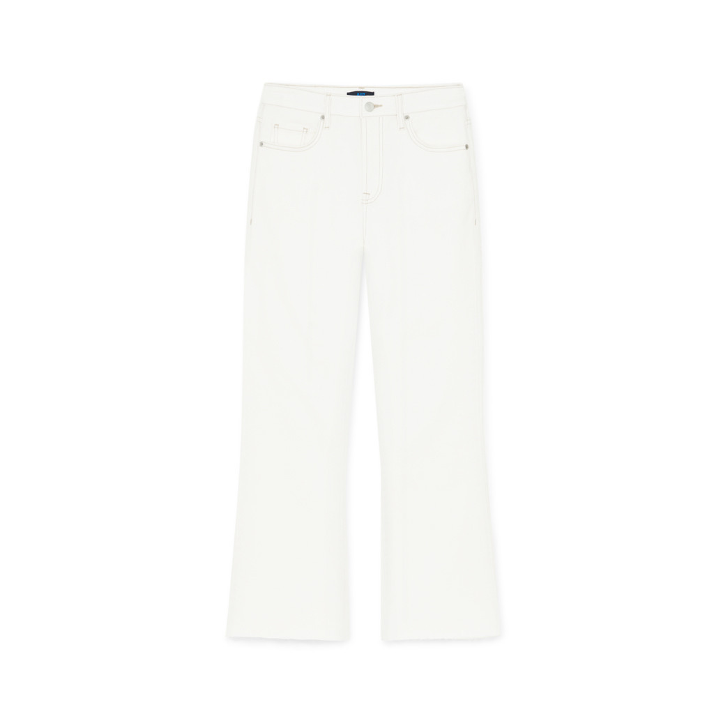 AIIZ (เอ ทู แซด) - กางเกงยีนส์ผู้หญิงขายาว 5 ส่วนทรงขาบาน Women's Flare Crop Long Denim