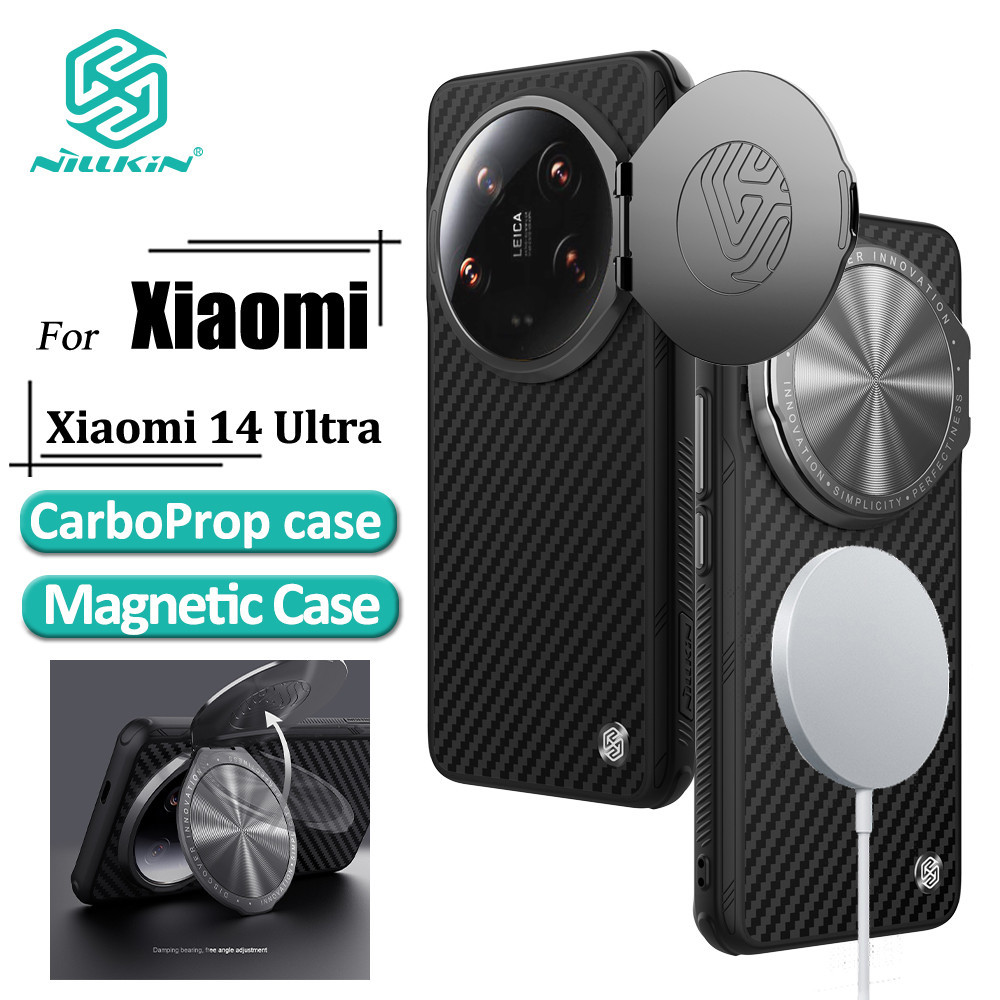 Nillkin CarboProp เคส สําหรับ Xiaomi 14 Ultra Aramid Fiber + เคสแม่เหล็ก TPU