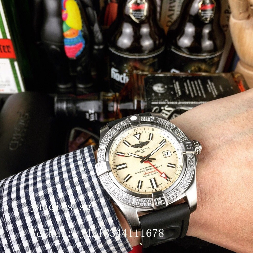นาฬิกาข้อมืออัตโนมัติ รุ่น Breitling Avenger GMT แฟชั่นสําหรับผู้ชาย