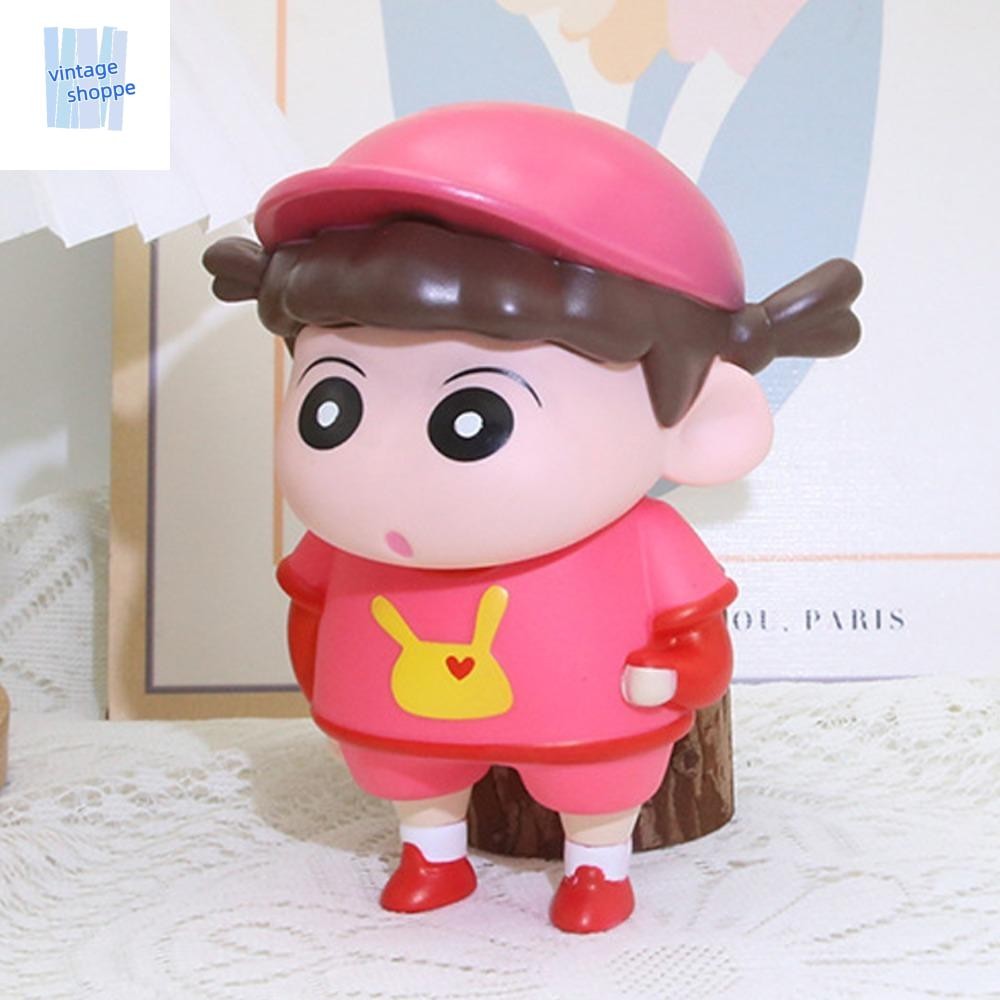 วินเทจช็อปพีอี กระปุกออมสินเครยอนชินจัง,ถังออมทรัพย์ตกแต่งเครยอนชินจังกล่องเงิน,รูปโมเดลการ์ตูนอะนิเมะเครยอนชินจังเหรียญธนาคารงานรื่นเริงของขวัญบ้