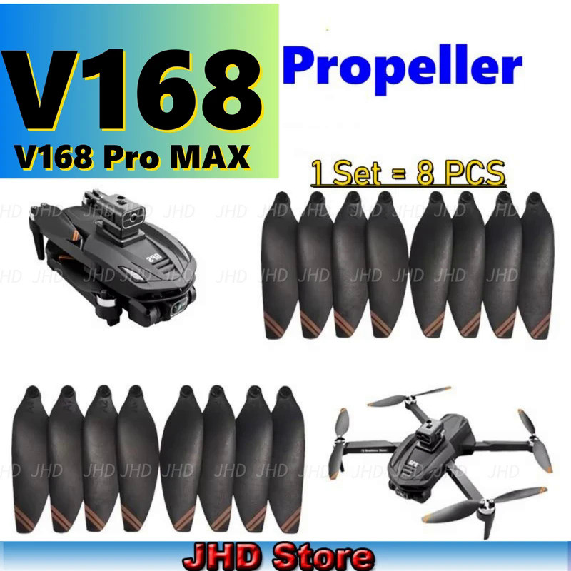 JHD Drone Propellers For V168 Pro For V168 ProMax Drone Spare V168 Pro Max GPS  Drone Paddles Parts 