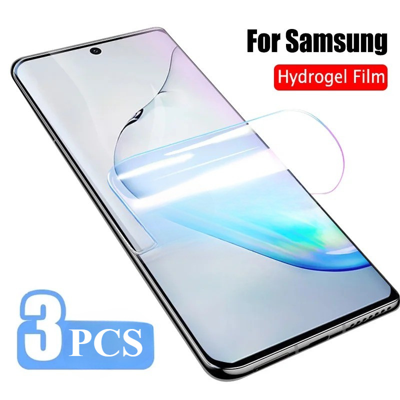 3 ชิ้น 500D HD Clear Soft Hydrogel ฟิล์มสําหรับ Samsung Galaxy S25 S24 S23 S22 Plus Ultra Edge FE 5G Anti Blue Light Anti scratch โทรศัพท์ป้องกันหน้าจอ