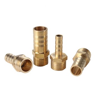 ข้อต่อหางหนู ข้อต่อทองเหลืองเกลียวนอก หางปลาไหลเสียบสาย PC