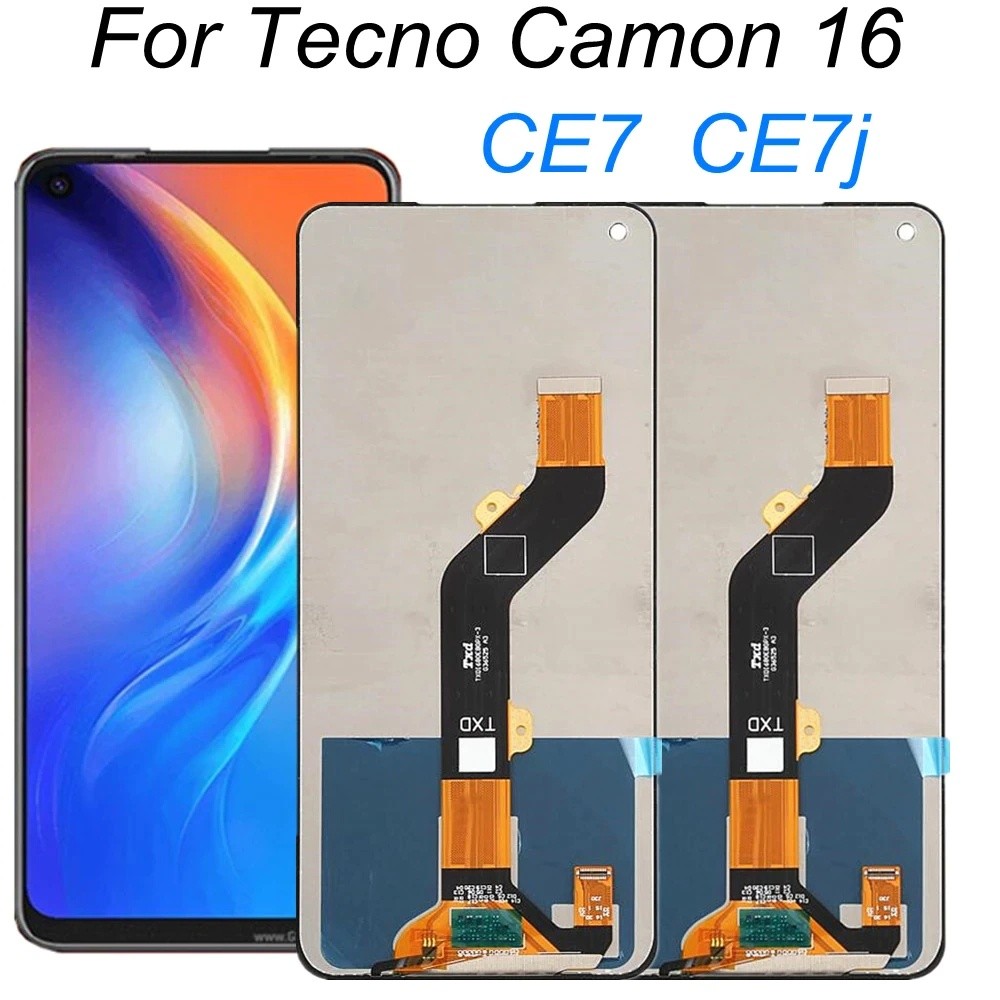 Lcd ต้นฉบับสําหรับ Tecno Camon 16 CE7 CE7j จอแสดงผล LCD Touch Screen Digitizer Full Assembly Replace