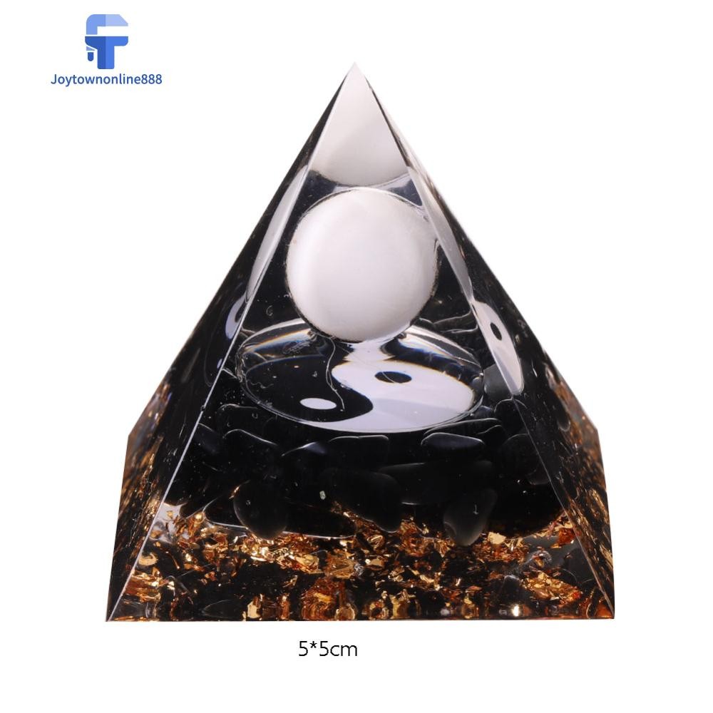 หินธรรมชาติ Orgonite Pyramid Crystals Orgone Energy Generator Healing Ornament [Joytownonline888.th]