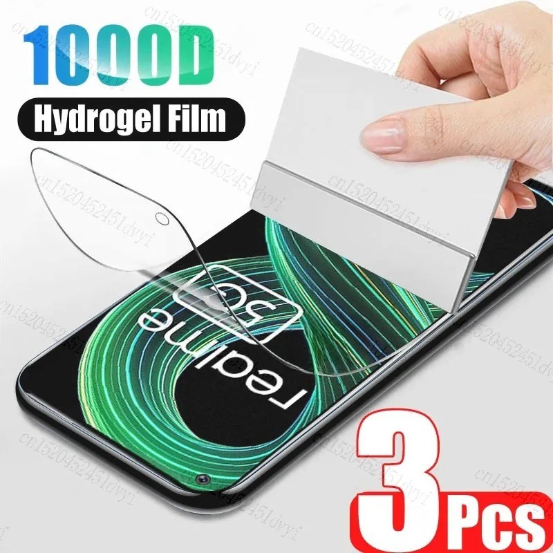 3 ชิ้น 1000D HD Clear Soft Hydrogel ฟิล์มสําหรับ Realme 11x 11 10s 10T 10 9i 9 Pro Plus Global 5G 4G