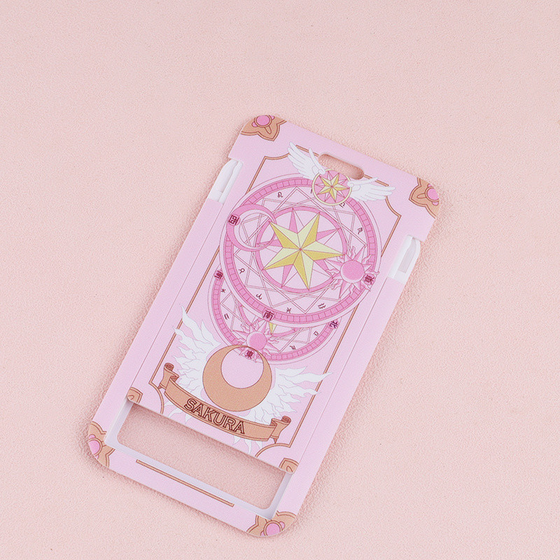 Mrid Cardcaptor Sakura Magic Sakura การ์ดการ์ตูน Holding Man พร้อมเชือกสํานักงานโรงเรียนการ์ดฝาครอบป้องกัน id Badge ผู้ถือน่ารักธนาคารบัตรเครดิตกระเป๋าสตางค์น่ารักผู้ถือบัตรผู้หญิง id ca - รูปที่ 3