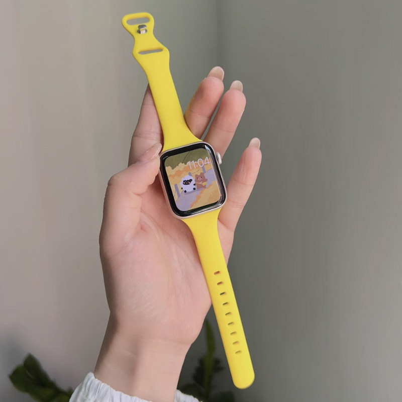 สายซิลิโคนบางสําหรับ แอปเปิล ดู ชุด 10 46 มม.42 มม.49 มม.40 มม.44 มม.45 มม.38 41 มม.นุ่มกีฬา ฉันดู กับ 10 พิเศษ 2 9 8 6 7 5 3 4 คอร์เรีย - รูปที่ 7