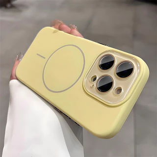 เคสโทรศัพท์แม่เหล็กซิลิโคนเหลวเข้ากันได้กับ iPhone11 16promax 14promax 15promax 16pro 13promax 14pro 15pro 12promax Anti-Fingerprints ปลอกกันกระแทก