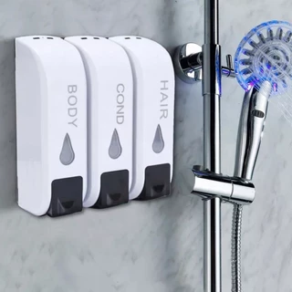 3pcs เครื่องจ่ายสบู่เหลว / แชมพูโลชั่นติดผนังห้องน้ํา ที่กดสบู่เหลว เจลล้างมือ น้ำยาล้างจาน ที่จ่าย เจลแอลกอฮอล์ 350ML
