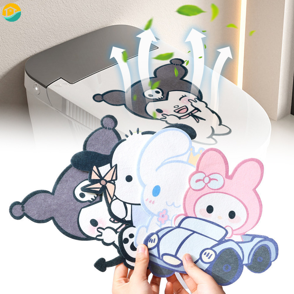 SANRIO สติกเกอร์ดับกลิ่นห้องน้ํา ลายการ์ตูนสัตว์น่ารัก มีกาวในตัว เป็นมิตรกับสิ่งแวดล้อม สําหรับตกแต่งบ้าน