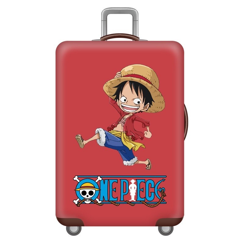 ผ้าคลุมกระเป๋าเดินทาง ลายการ์ตูนอนิเมะ One Piece ซักทําความสะอาดได้ เหมาะกับกระเป๋าเดินทาง 18-32 นิ้ว