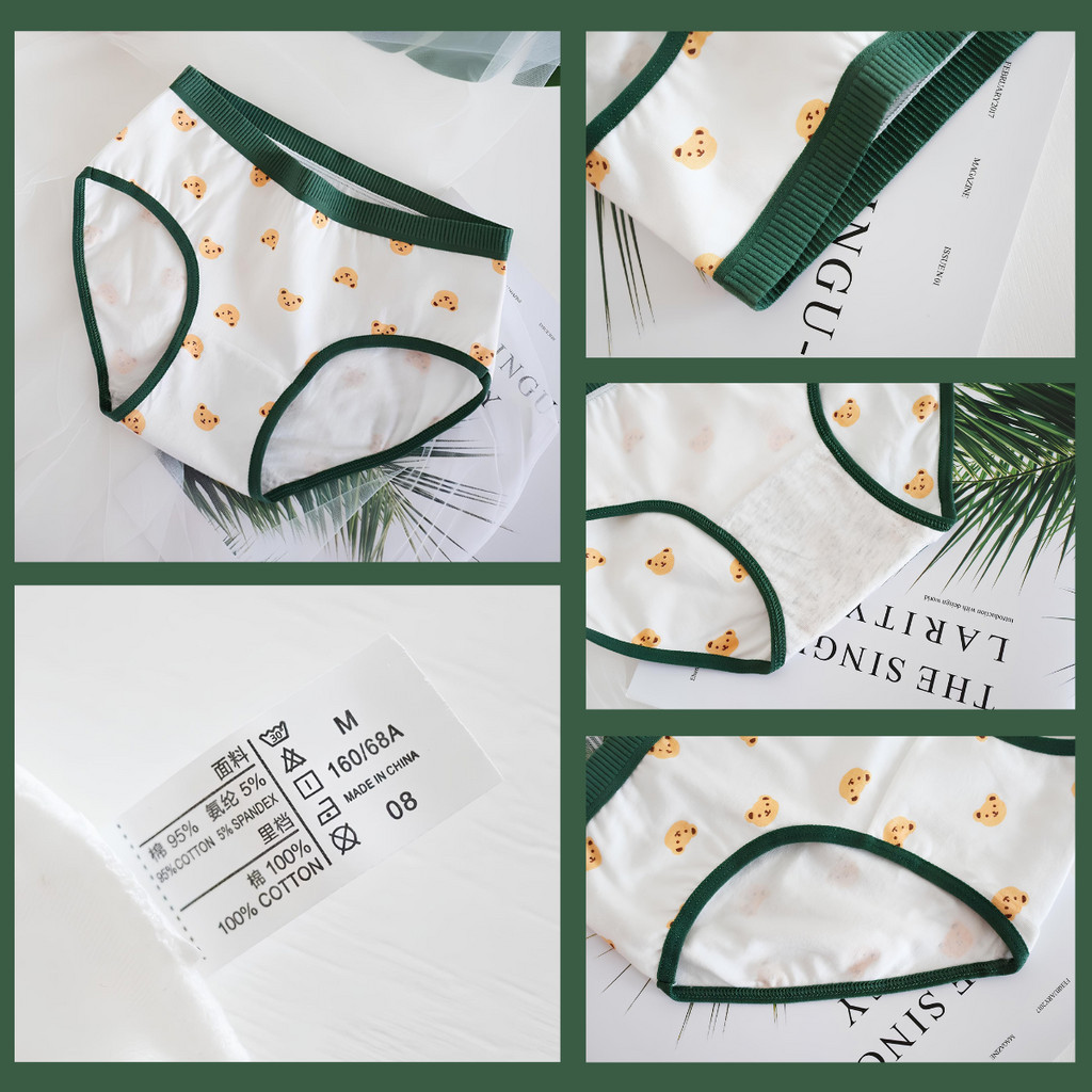 💓พร้อมส่ง💓กางเกงชั้นในผู้หญิง ผ้าฝ้าย สไตล์เกาหลี ลายการ์ตูนน่ารักๆ ราคาถูก Size L-XL - รูปที่ 7