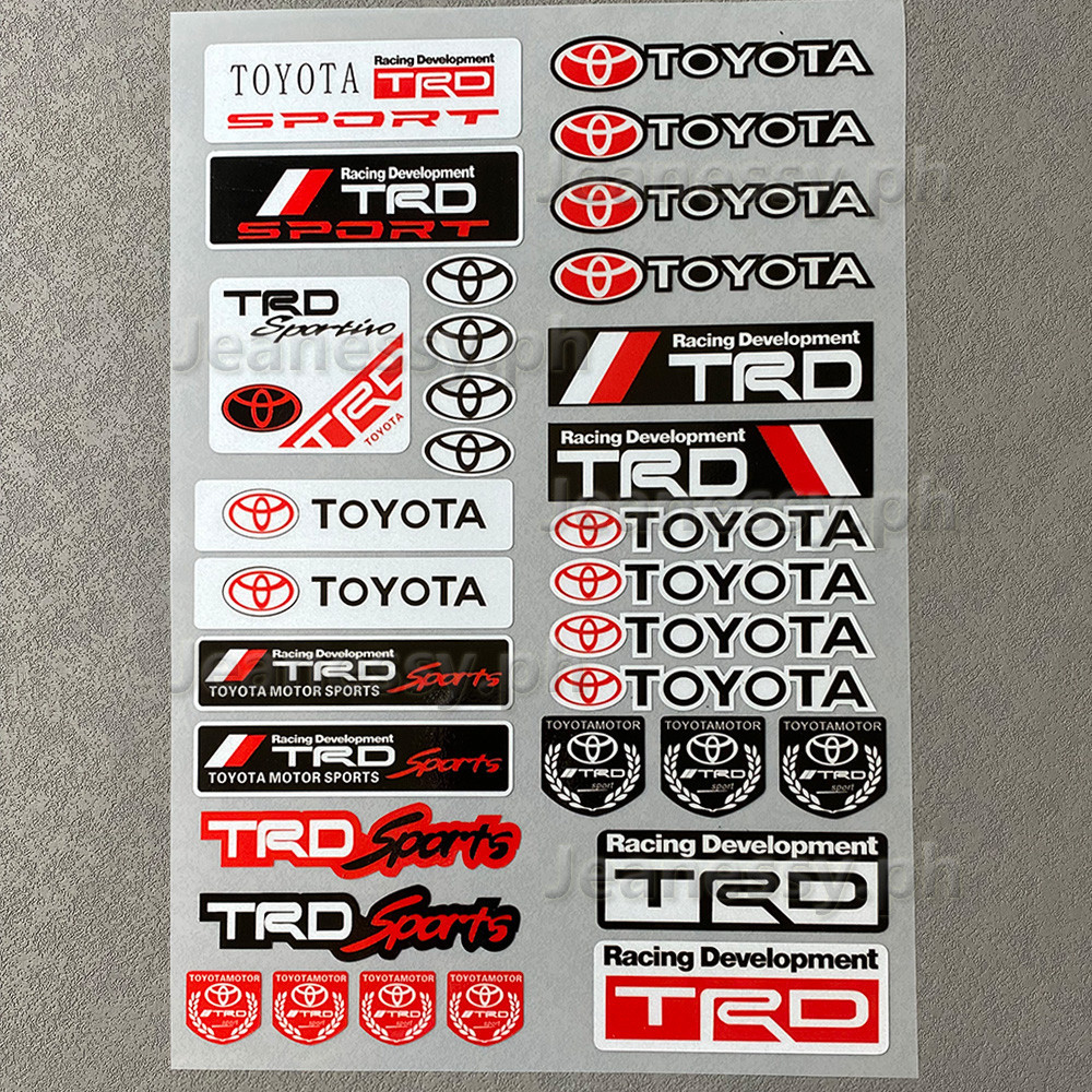 *พร้อมส่ง* สติกเกอร์โลโก้ TRD SPORTS ด้านหน้า และด้านหลัง แบบเปลี่ยน สําหรับ Toyota