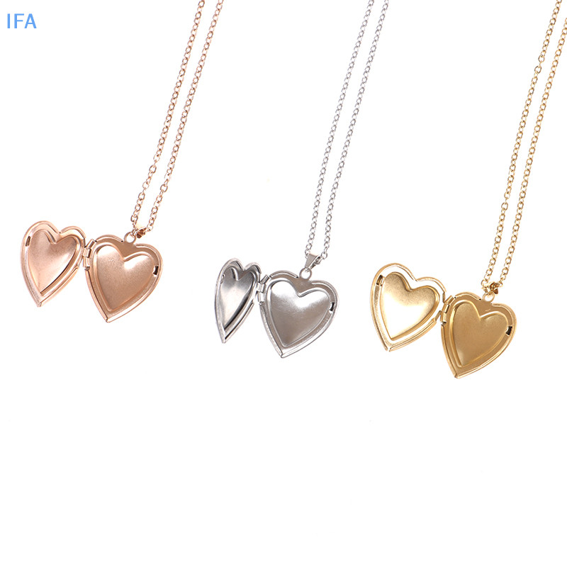 【IFA 】 Love Heart Locket จี ้ สําหรับผู ้ หญิงผู ้ ชายกรอบรูปเปิดได ้ สร ้ อยคอภาพดี