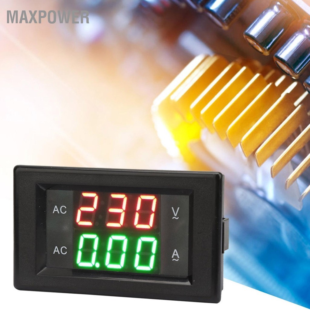 Maxpower YB4835VA จอแสดงผลดิจิตอล AC 500V/50A LED แอมแปร์มิเตอร์โวลต์มิเตอร์