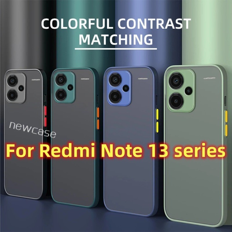 เคสโทรศัพท์มือถือแบบแข็ง โปร่งแสง ผิวด้าน กันกระแทก กันรอยกล้อง สําหรับ Xiaomi Redmi Note 13 Pro Plus Note13 Note13Pro Note13Pro+ 4G 5G 2024