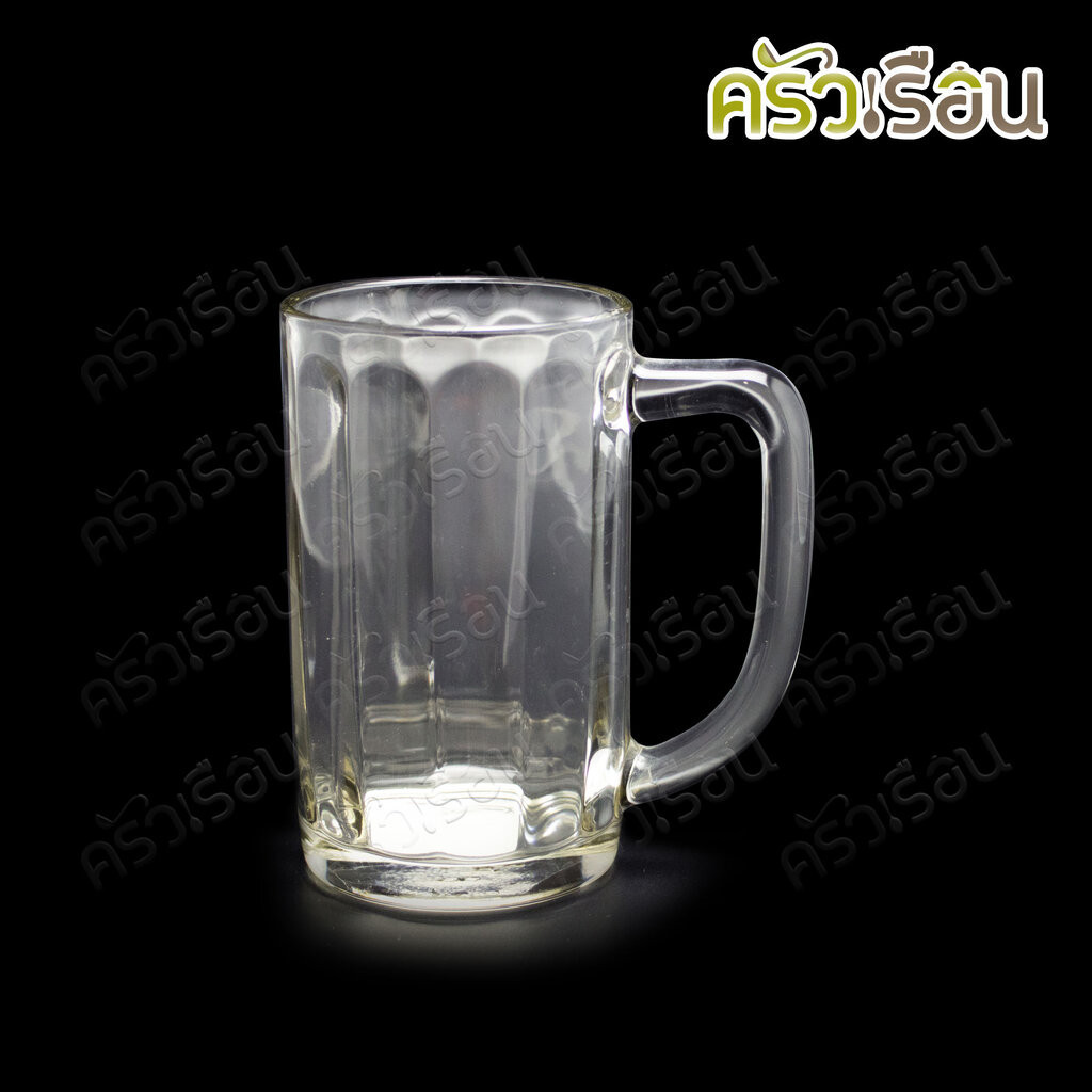 UNION GLASS แก้วเบียร์ ริ้วตั้ง 500 ml. (17.5 oz.) #366 Mug TD 80.80 x MD 125.50 x BD 75.20 x H 140 mm.