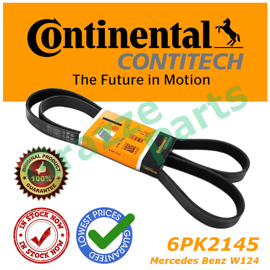 Continental Contitech Ribstar ซี่โครง Serpentine พัดลมเข็มขัด 6PK2145 Mercedes Benz E-Class W124 S12