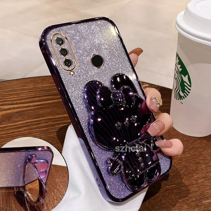 เคส huawei p30 lite p30 pro กลิตเตอร์ วิบวับ ชุบไฟฟ้า ขอบตรง แมวน่ารัก ขาตั้ง เคสโทรศัพท์ เลนส์เต็มรูปแบบ เคสนิ่ม huawei p30 lite p30 pro