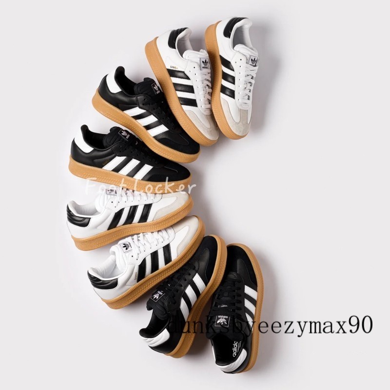 AD Samba XLG สีดําสีขาวสีขาวสีดํา Caramel Sole เพิ่มความสูง Low-Top Casual รองเท้ารองเท้าผ้าใบผู้ชาย