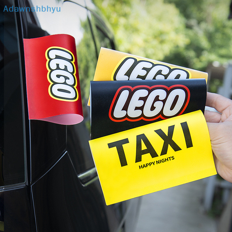 Adhyu สติกเกอร์โลโก้ ป้ายแท็กซี่ TAXI สําหรับตกแต่งรถยนต์ DIY