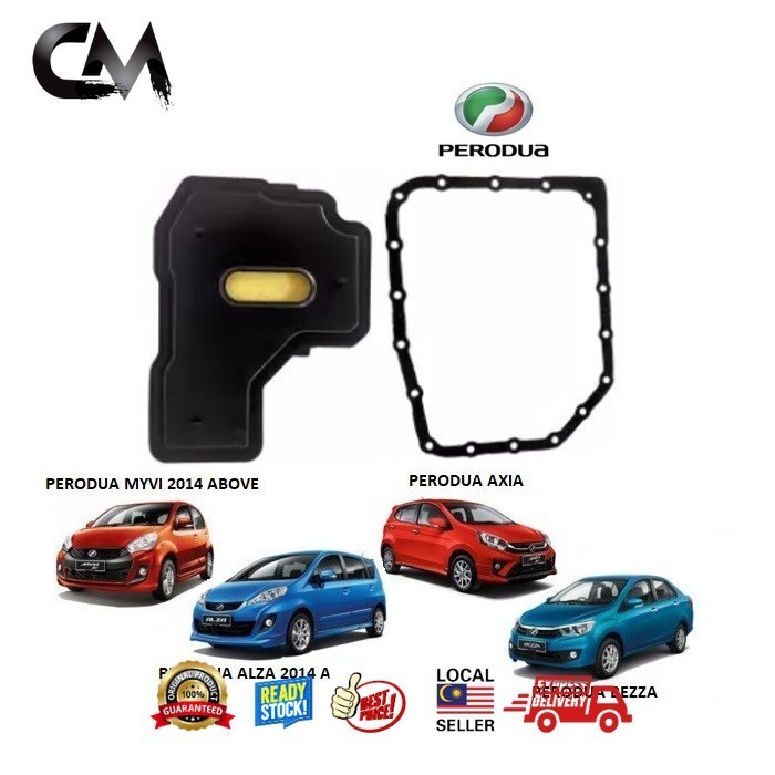 AUTO FILTER / GEAR BOX FILTER & GASKET SET - PERODUA AXIA 1.0 / BEZZA 1.0 1.3 / MYVI 2014 ABOVE / AL