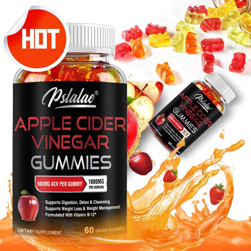 Pslalae Apple Cider Vinegar Gummies - อาหารเสริม สูตรอาหาร เพื่อสุขภาพ ลดการย่อยอาหาร ล้างสารพิษ และทําความสะอาด