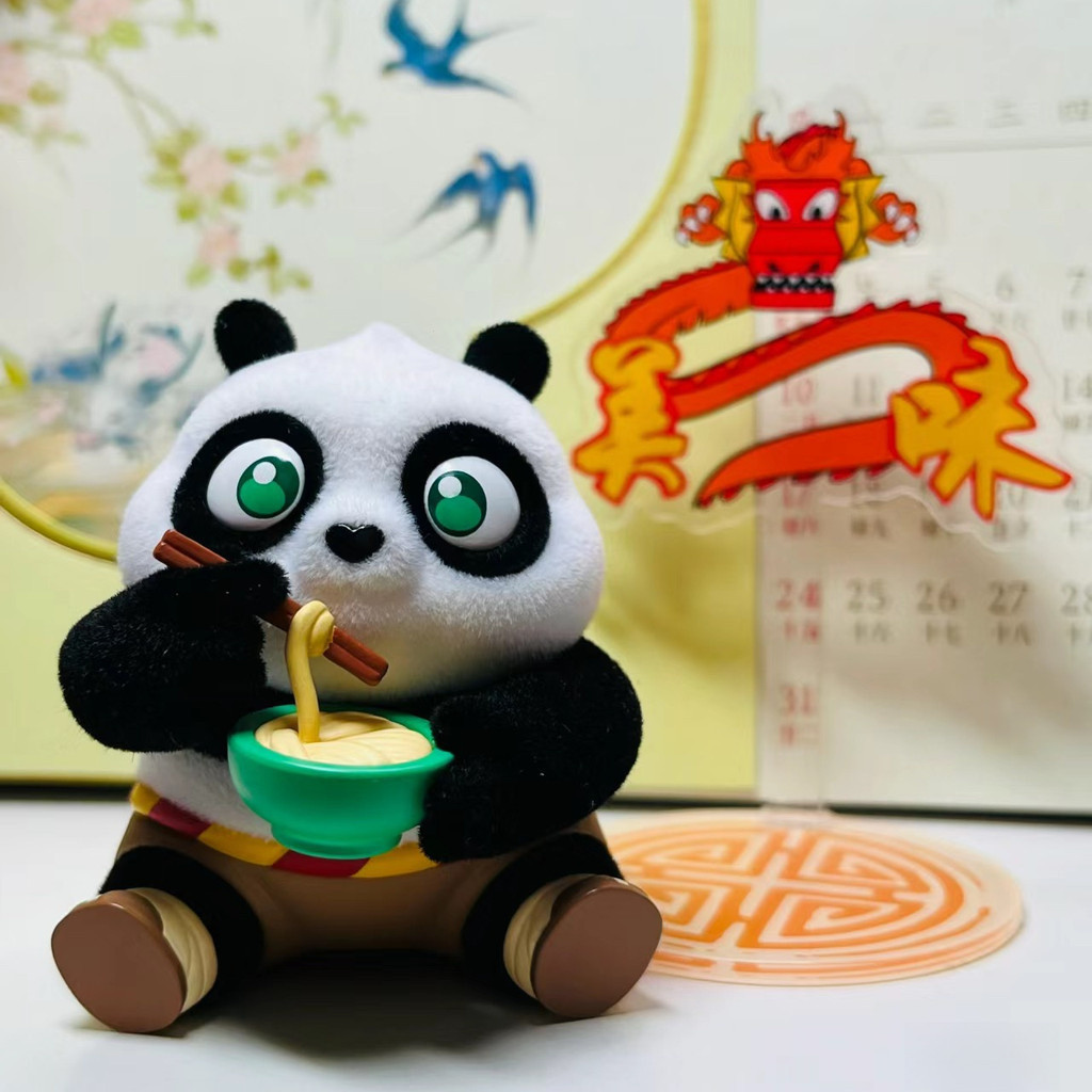 【ของแท้】POPMART ตุ๊กตาฟิกเกอร์ DreamWorks Kung Fu Panda Series 9 แบบ ของตกแต่ง