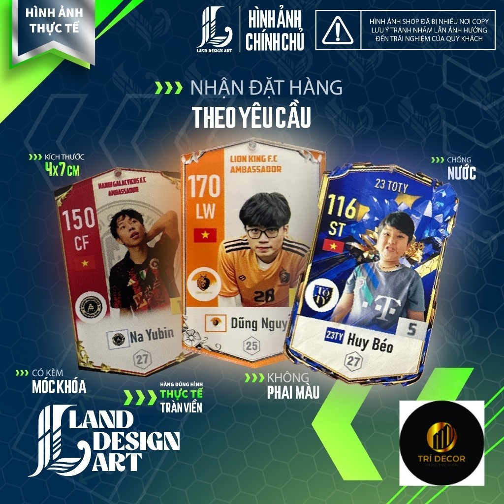 พวงกุญแจการ์ดเครื่องเล่น FC Online - ออกแบบเอง - TRI DECOR SHOP