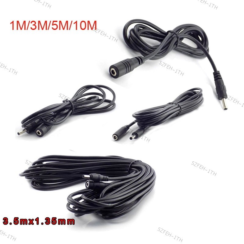 อะแดปเตอร์เชื่อมต่อสายไฟ 5V 2A DC ตัวผู้ เป็นตัวเมีย 3.5 มม.*1.35 มม. สําหรับกล้องวงจรปิด แถบไฟ Led F3TH1