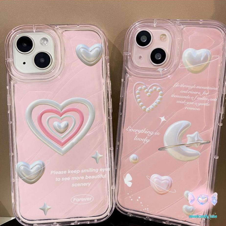 [ท้องถิ่น] เคสโทรศัพท์มือถือลายเปลือกหอยสีชมพูที่สามารถใช้กับ iPhone14 11 12 13 15 Pro Max X XR XS Max 6 7 8 14 15 Plus